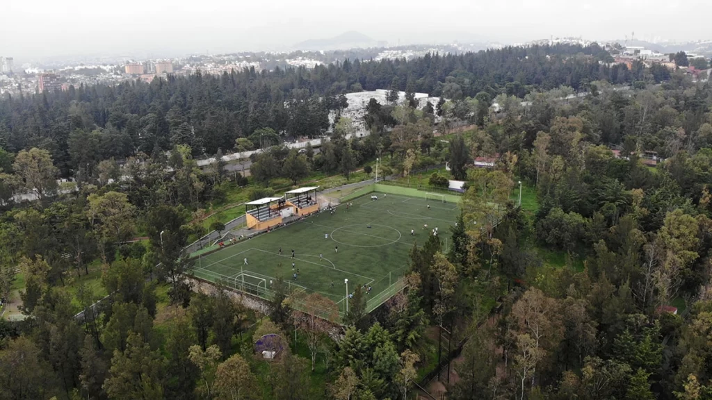 fotografía del campo de entrenamiento de Tepichines Soccer ubicado en la colonia las aguilas