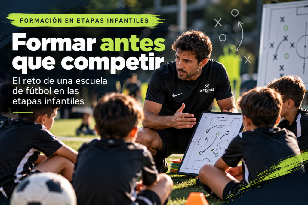 un profesor formando jugadores antes que hacerlos competir